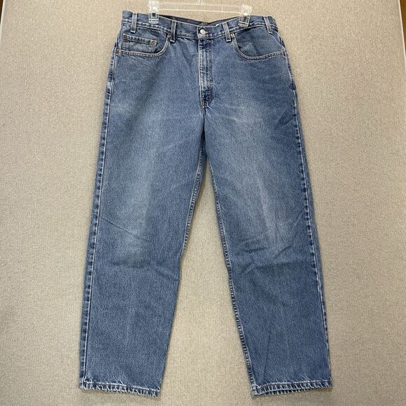 Vintage Levis 550 Jeans Men's 38x30 Relaxed Fit Straight Leg Blue Denim - Picture 16 of 16